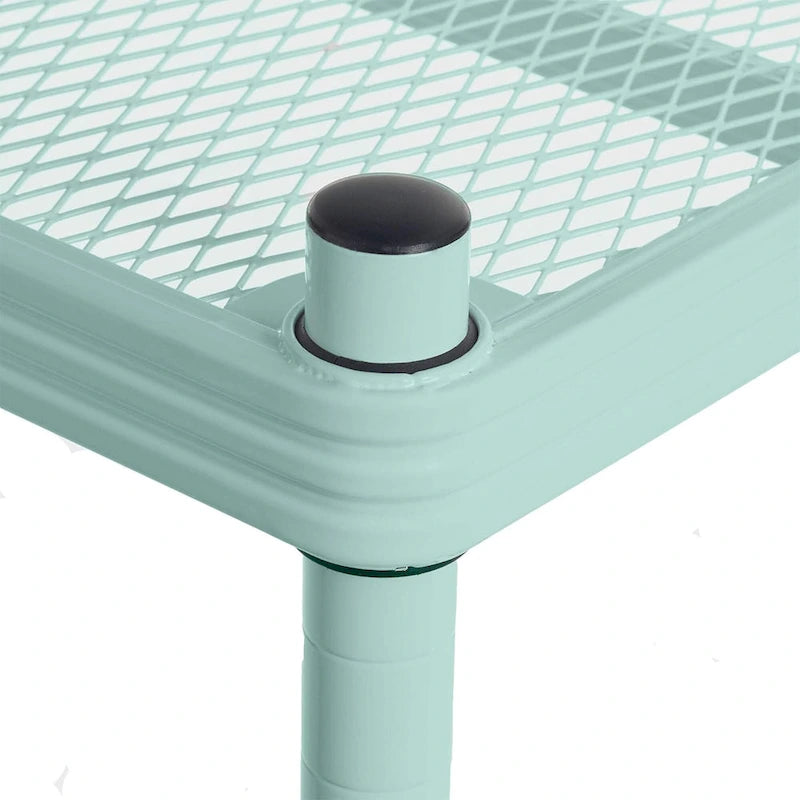 Design Ideas MeshWorks 3 Tier Full-Size Metal Storage Shelving Unit Rack, White - 12