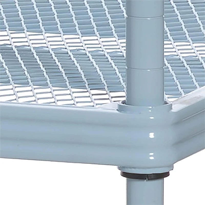 Design Ideas MeshWorks 3 Tier Full-Size Metal Storage Shelving Unit Rack, White - 12