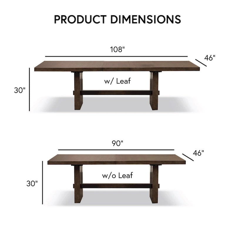 Furniture of America Liora Modern Solid Wood 7-Piece Expandable Dining Table Set