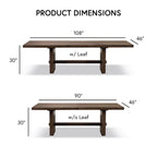 Furniture of America Liora Modern Solid Wood 7-Piece Expandable Dining Table Set