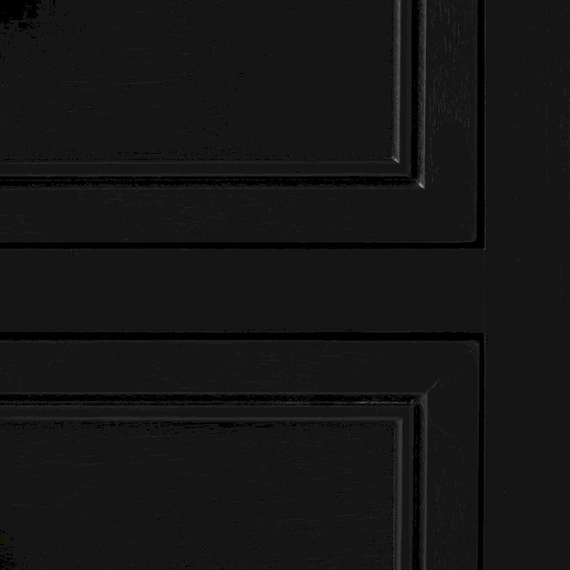 Wood Handmade 3 Drawers and 1 Door Room Cabinet with Rattan Front - Black - Roche River Decor