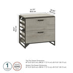 Lateral File Cabinet in Rustic Grey